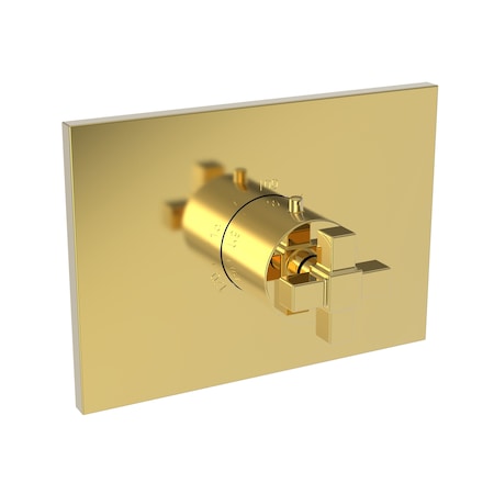Newport Brass 3/4" Square Thermostatic Trim Plate With Handle in Polished Gold, Pvd 3-3154TS-24
